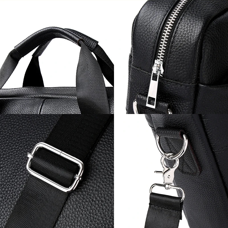 Mallette rigide en cuir pour ordinateur 15 pouces