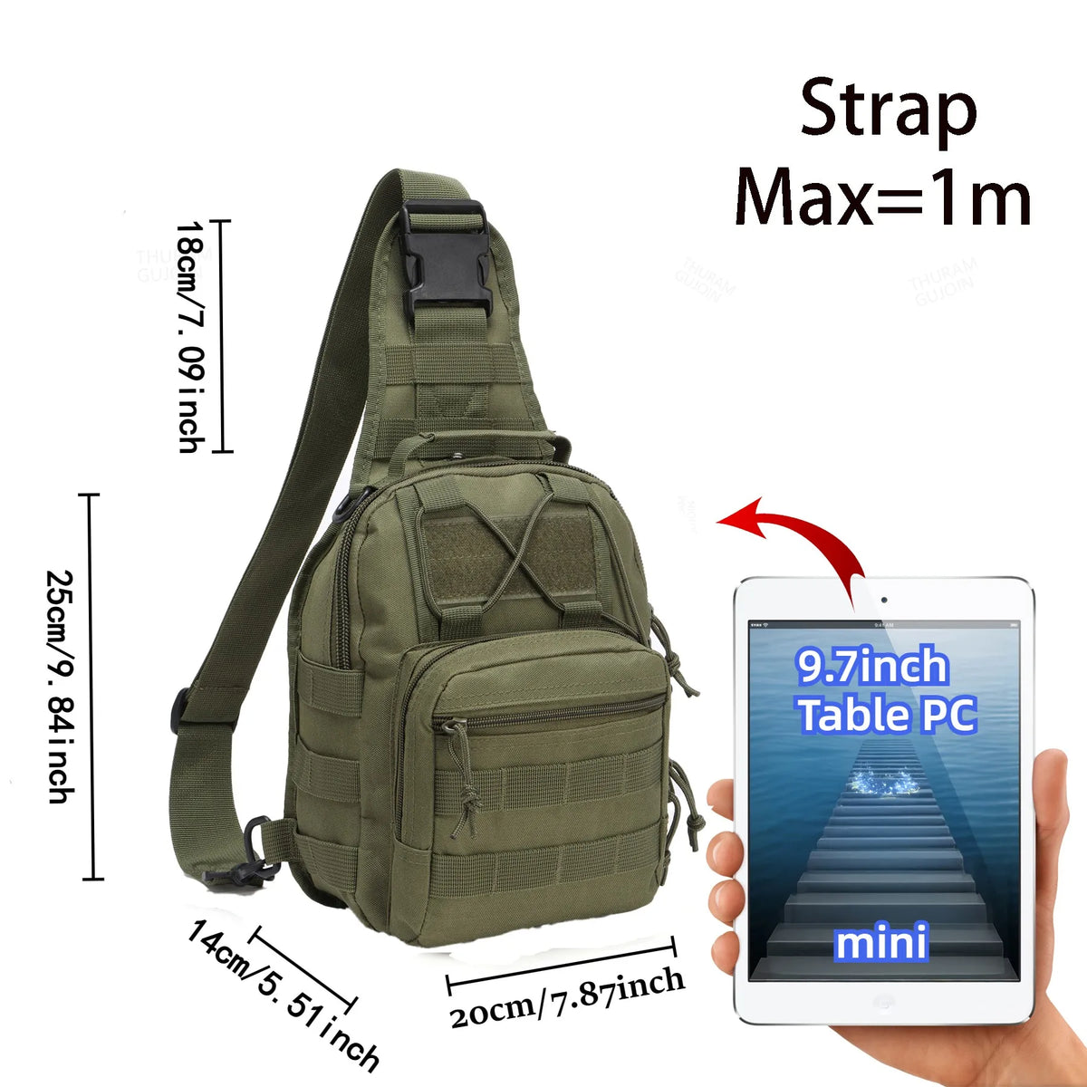 Sac bandoulière tactique
