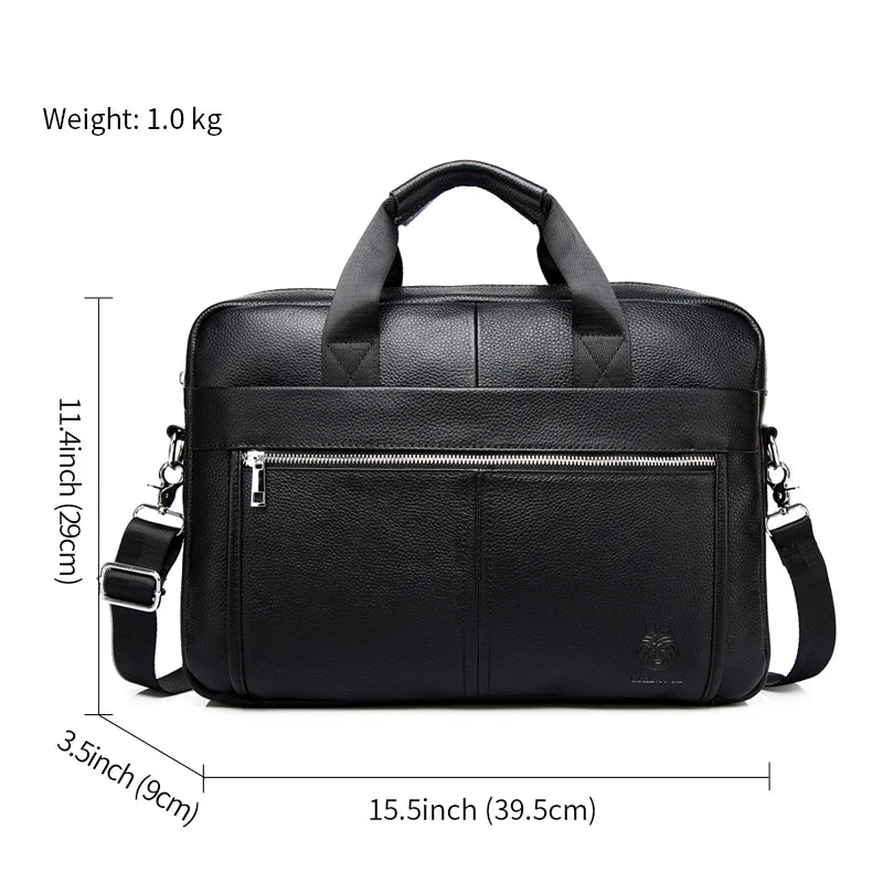 Mallette rigide en cuir pour ordinateur 15 pouces