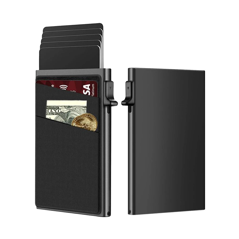 Porte-cartes aluminium à poche