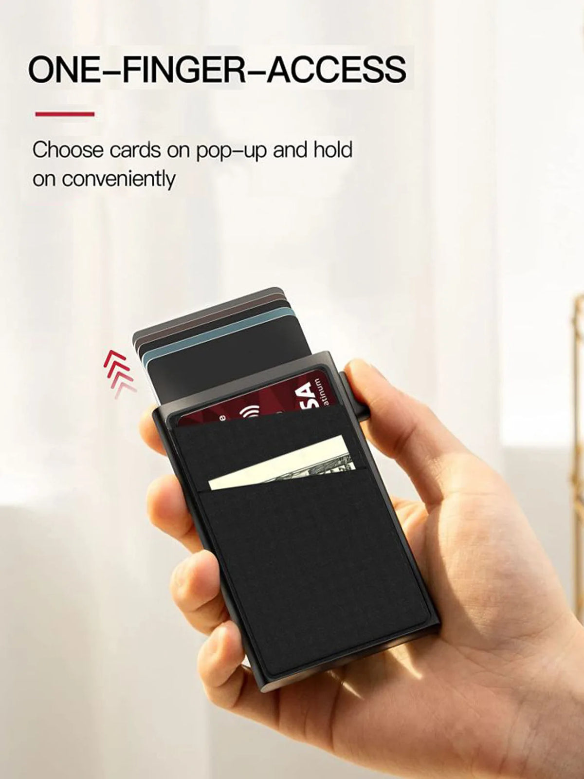 Porte-cartes aluminium à poche