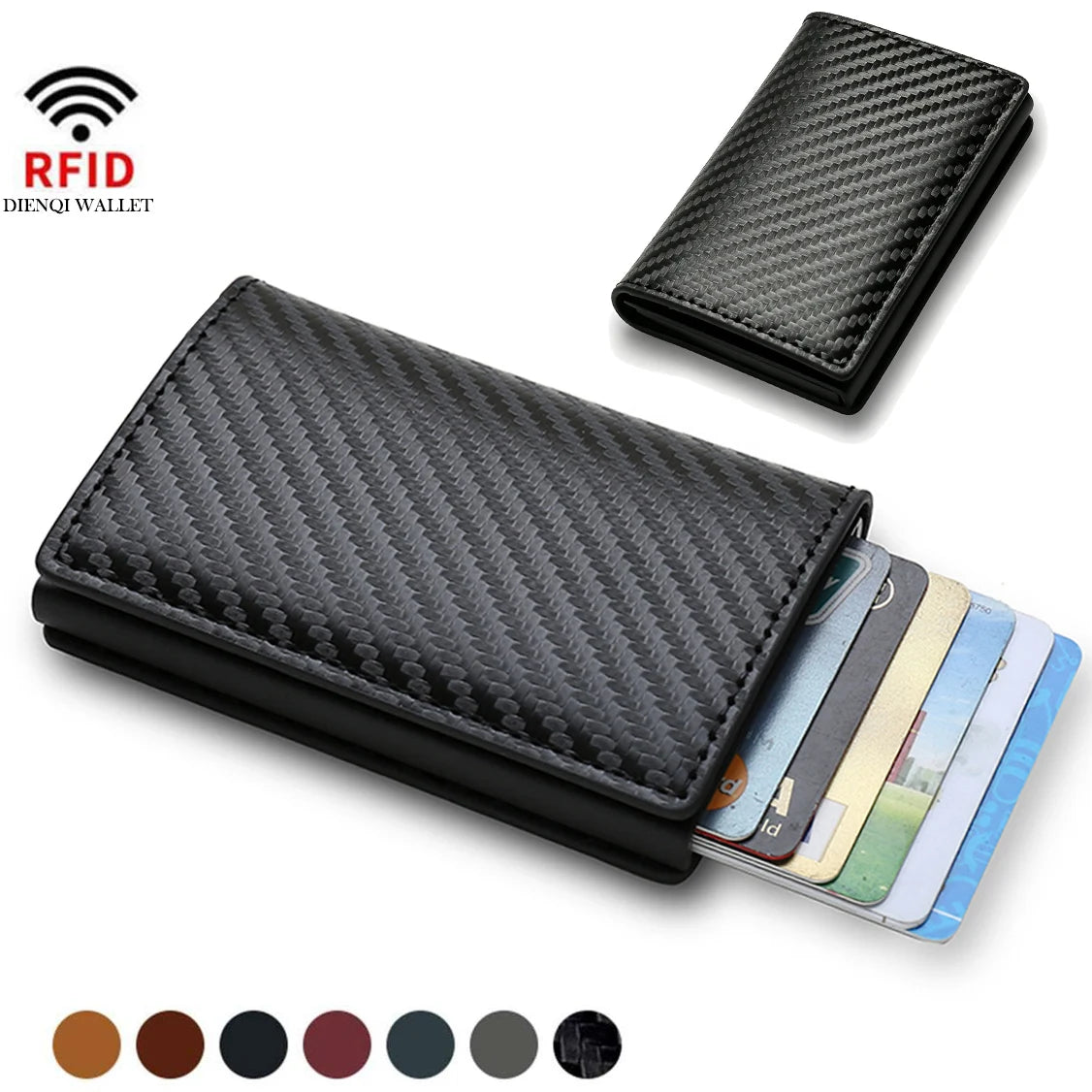 Porte-cartes carbone RFID